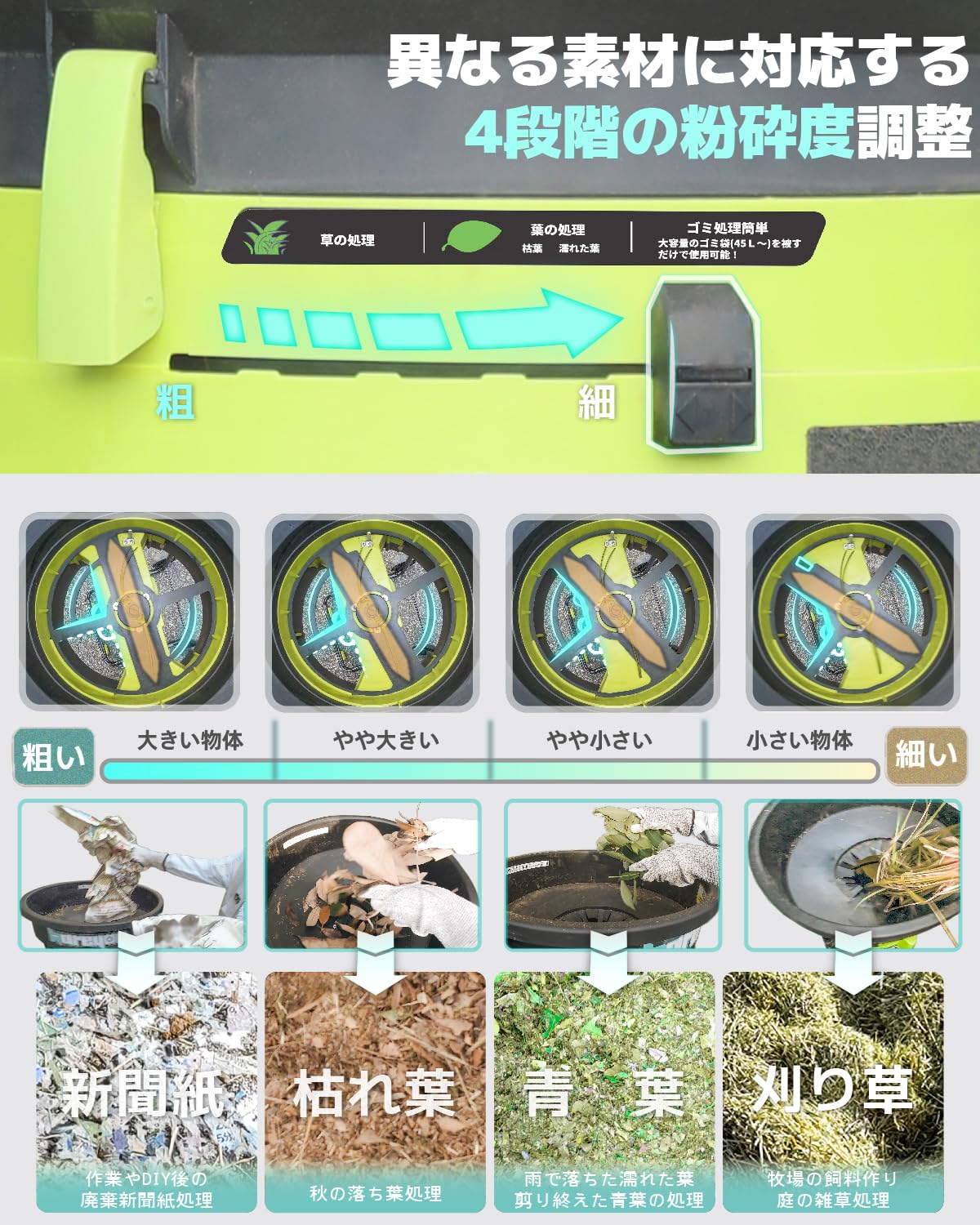 Amazon.co.jp: kareyou リーフシュレッダー 葉っぱ粉砕機用ナイロン